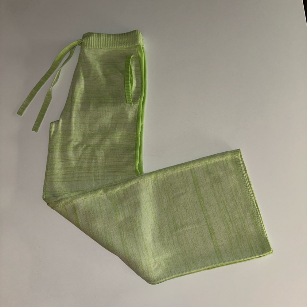 Live the Process “Marl” matcha green knit lounge casual pants w pockets XS - Picture 6 of 10
